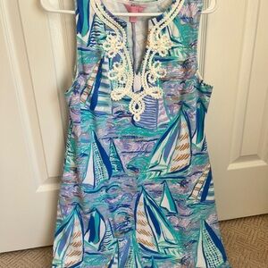 Lilly Pulitzer Blue and White Sailboat Dress